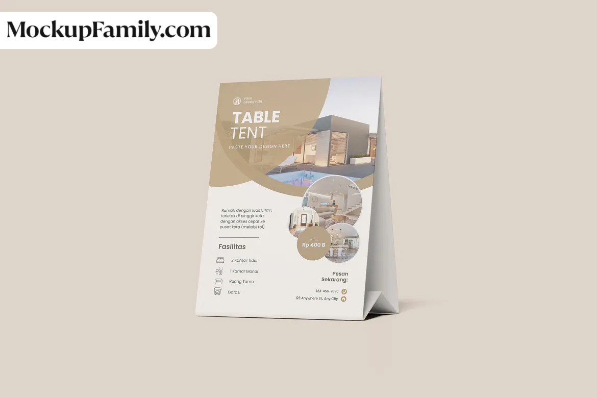 table tent card mockup