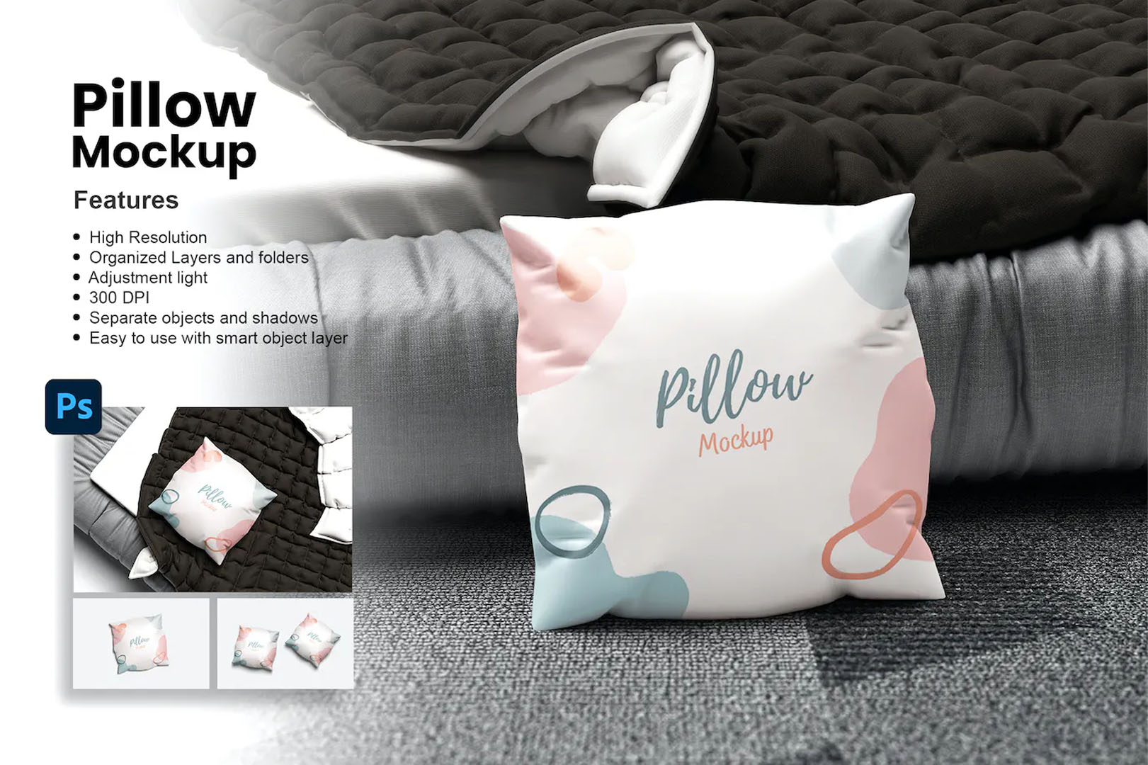 Pillow Mockup PSD Template