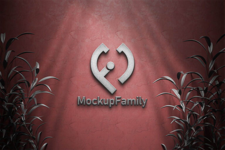 Stunning Wall 3D Logo Mockup Free Download